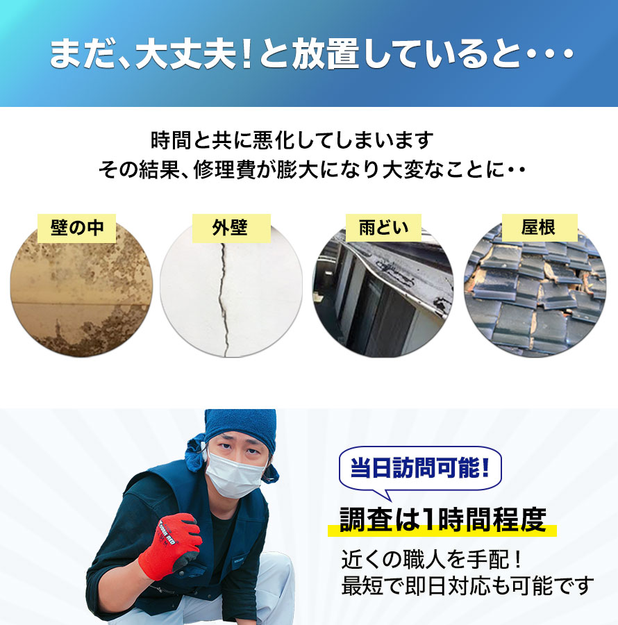放置していると