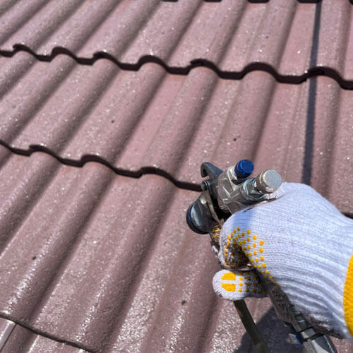 屋根塗装 吹き付け塗装