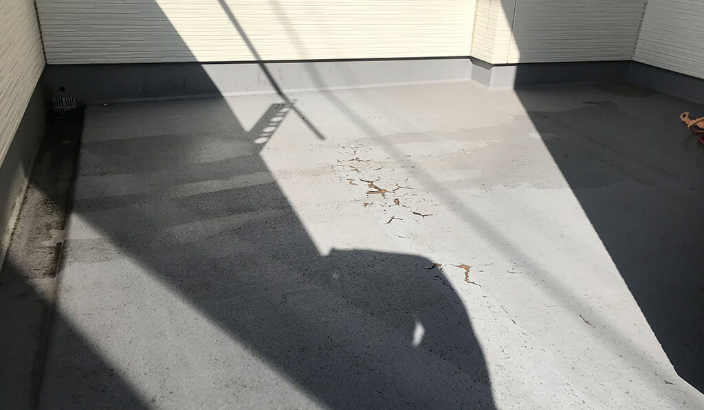 既存のベランダ床面の状況