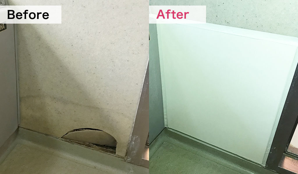 浴室壁補修工事