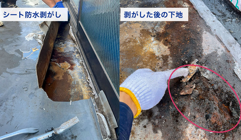 シート防水剥がし