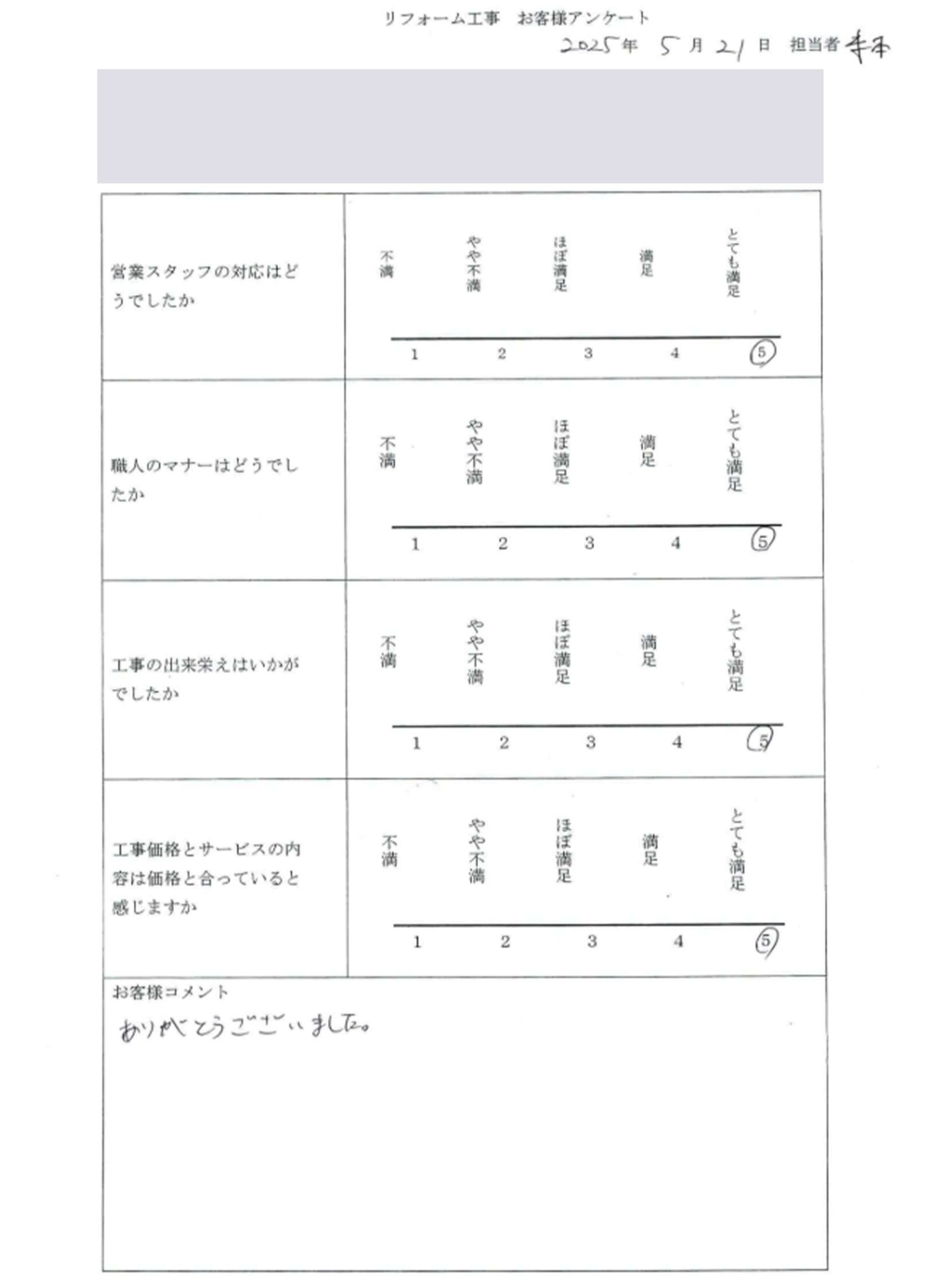お客様の声