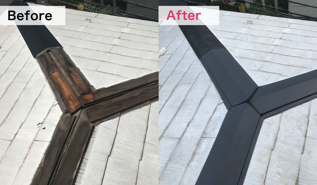 棟板金交換工事