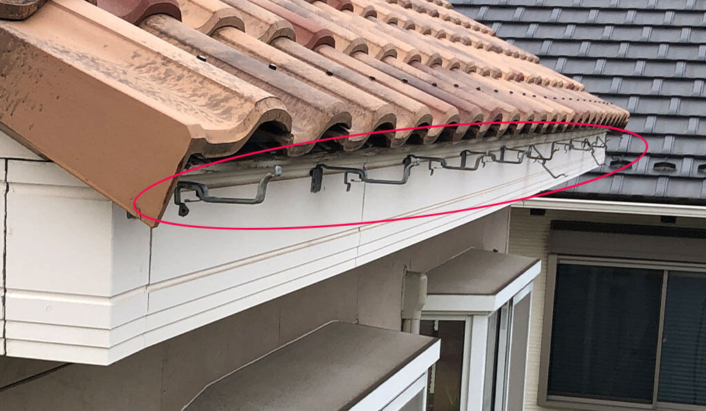 工事前の雨どい