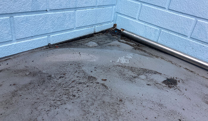 ベランダの勾配不良