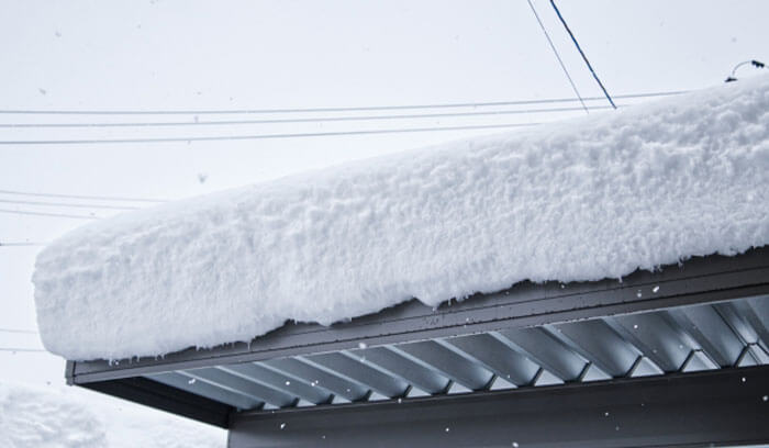 雪で破損したときの応急処置