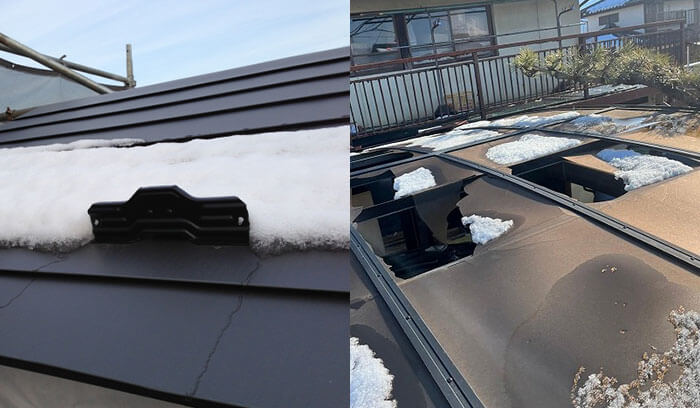 雪で屋根・カーポートが破損する原因