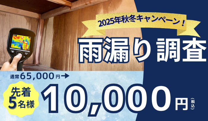 期間限定キャンペーン雨漏り調査