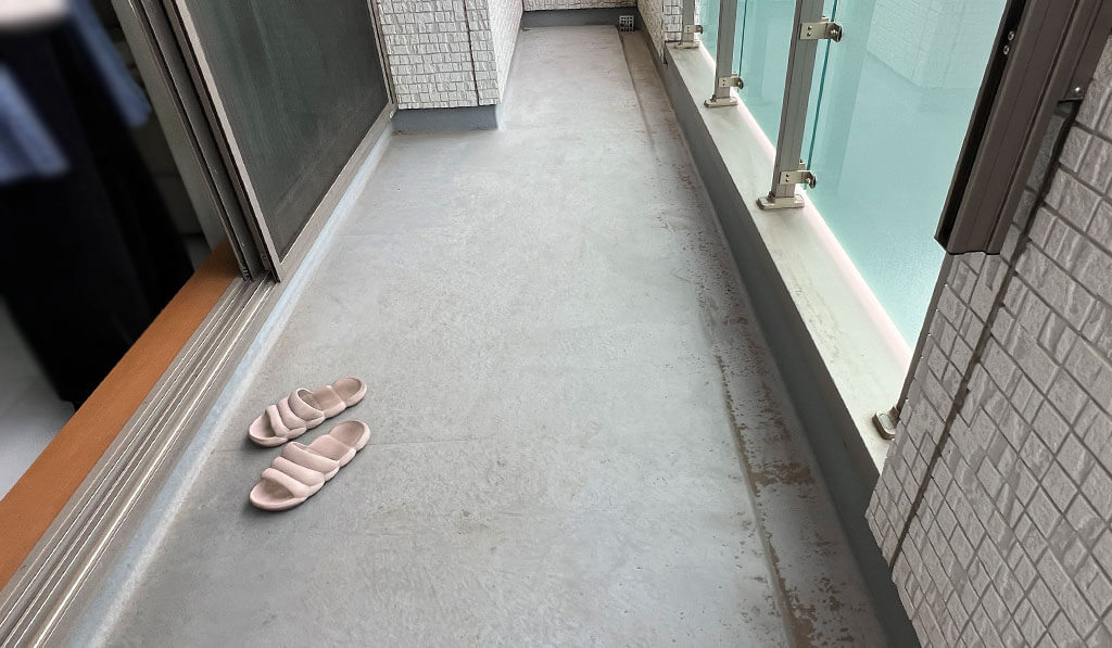 ベランダ防水工事ビフォー②