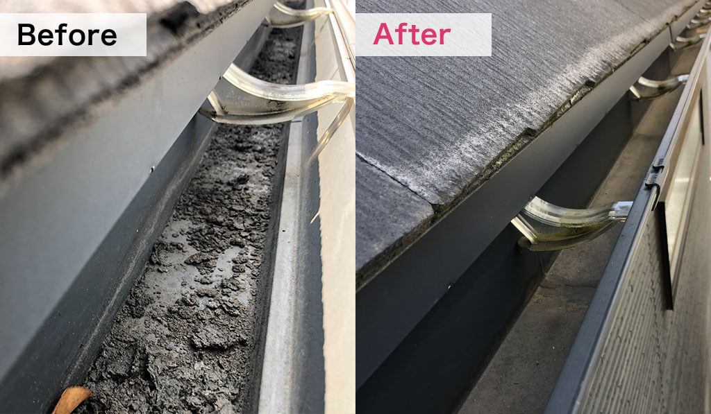 雨どい清掃も行いました！