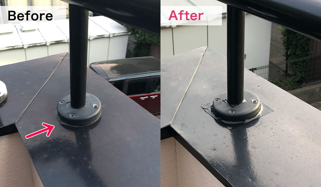 笠木コーキング工事