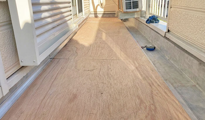 下地大工工事＋防水層再施工