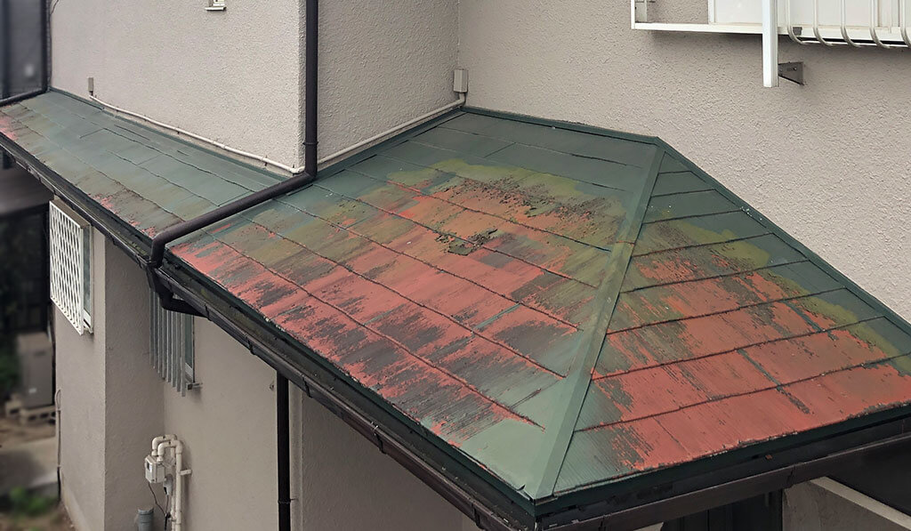 工事前の下屋根