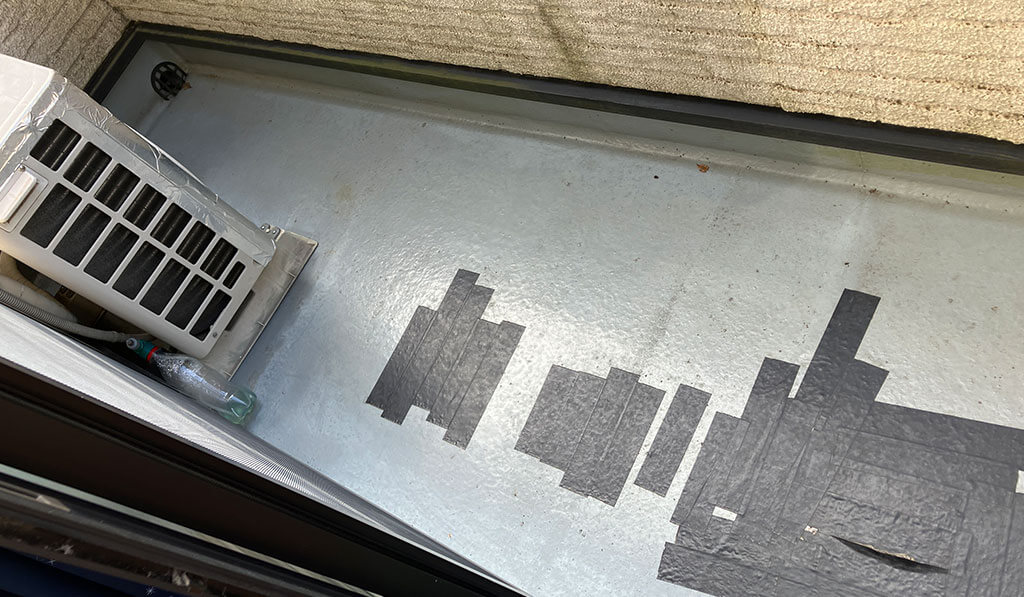 ベランダ防水工事ビフォー①