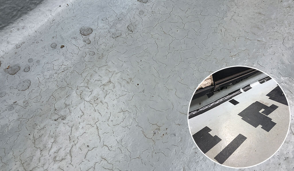 工事前のベランダ床