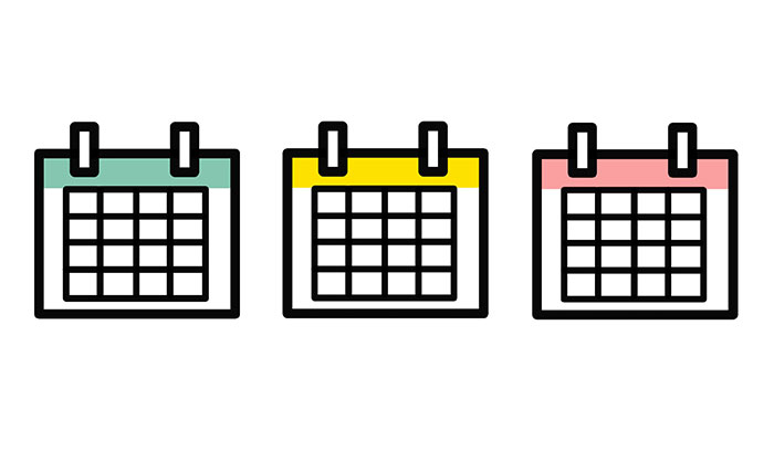 申請期間をイメージするカレンダーのイラスト