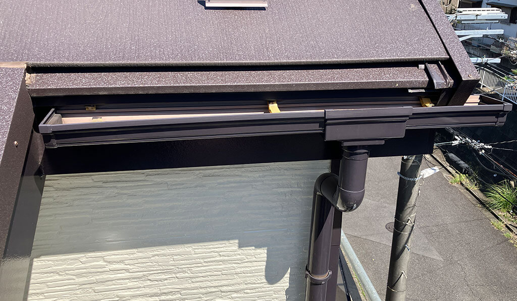 雨どい交換工事ビフォー写真②