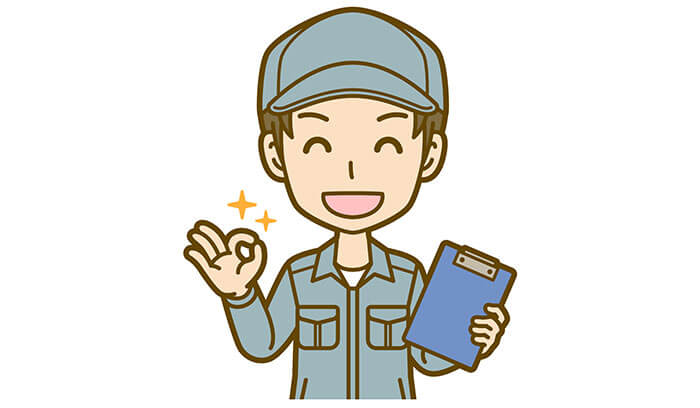 笑顔な業者のイラスト